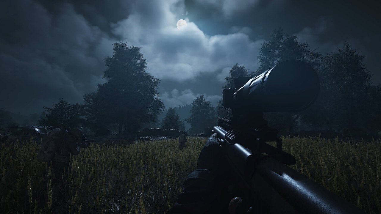 A night raid in the open fields of Farm — low light and long grass make audio and patience your best tools.